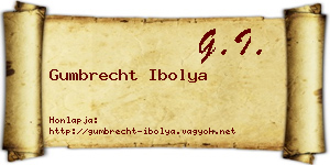Gumbrecht Ibolya névjegykártya