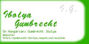 ibolya gumbrecht business card